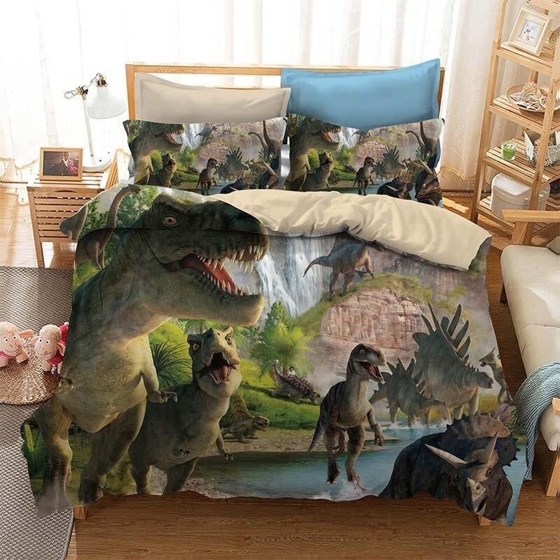 3d Dinosaur Cartoon Bedding Set