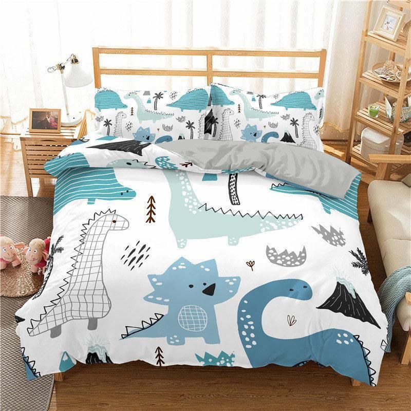 3d Dinosaur Family  Printed Bedding Set