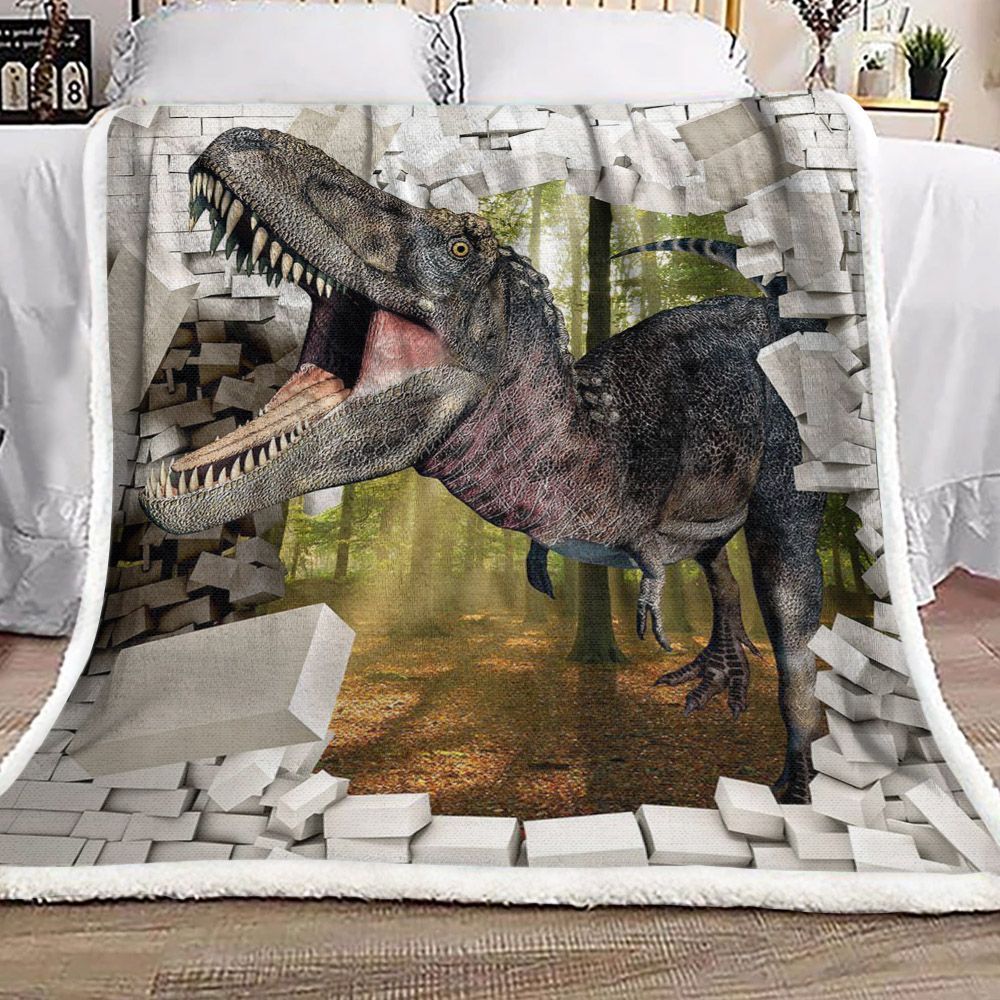 3d Dinosaur Sherpa Fleece Blanket