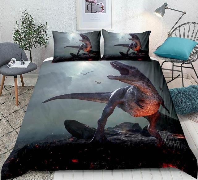 3d Dinosaur Lava Bedding Set