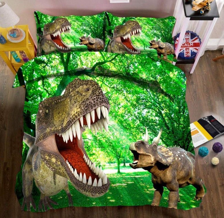 3d Dinosaurs Bedding Set