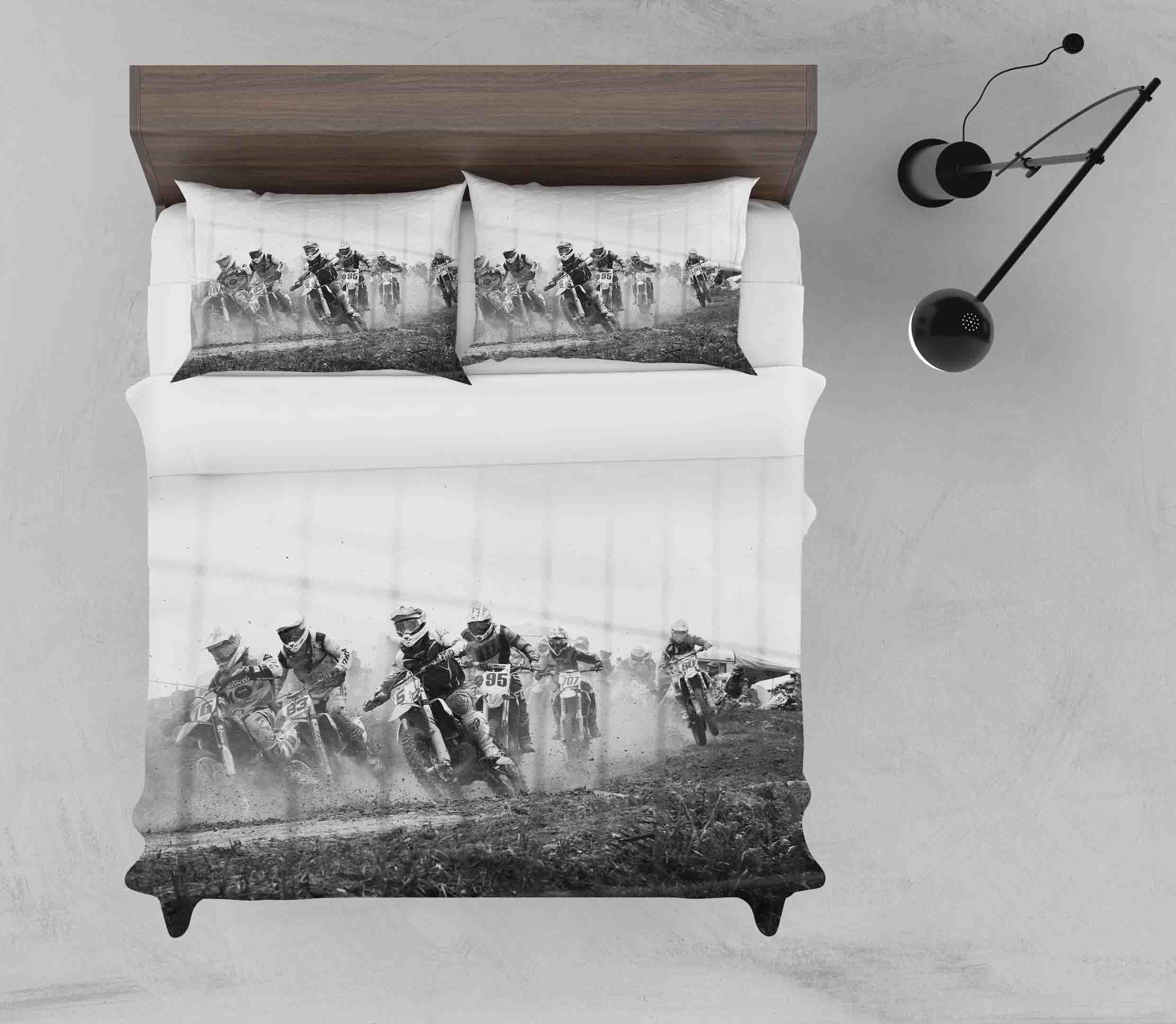 3d Dirt Bike Competition Bedding Set