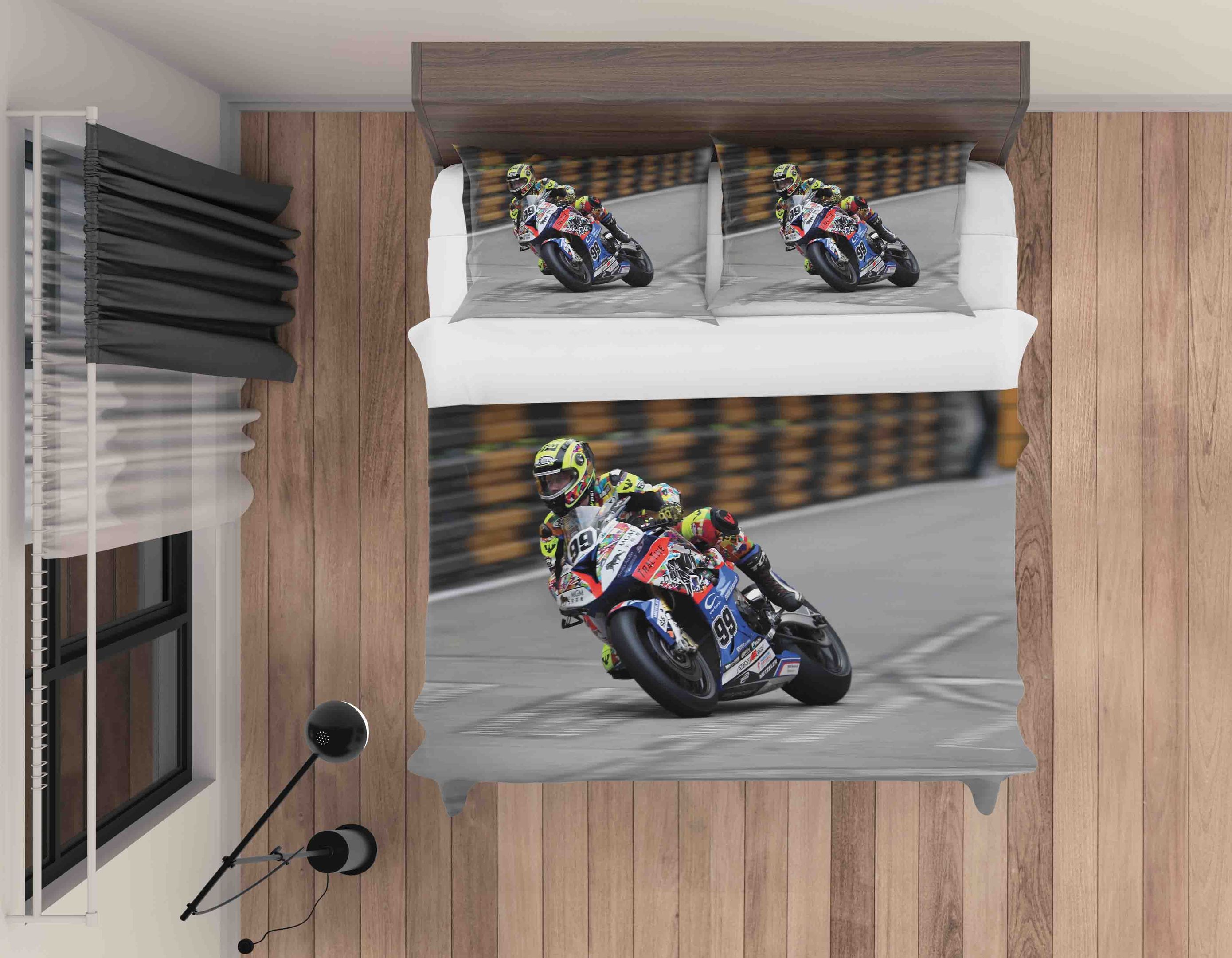3d Dirt Bike Road Bedding Set