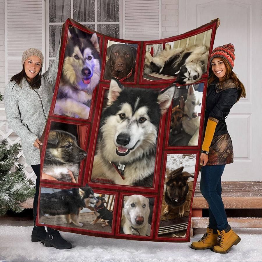 3d Dogs Sherpa Fleece Blanket