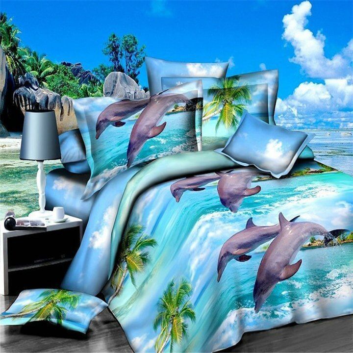 3d Dolphin Bedding Set