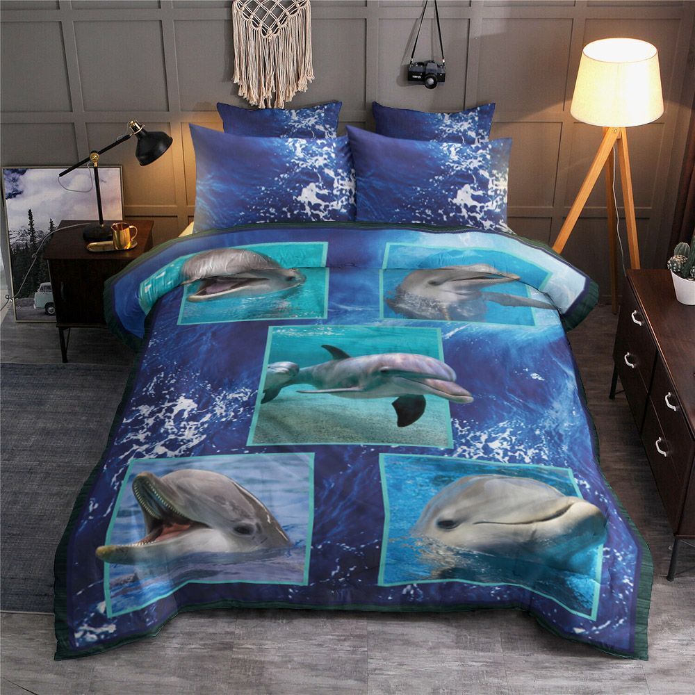 3D Dolphin Bedding Set
