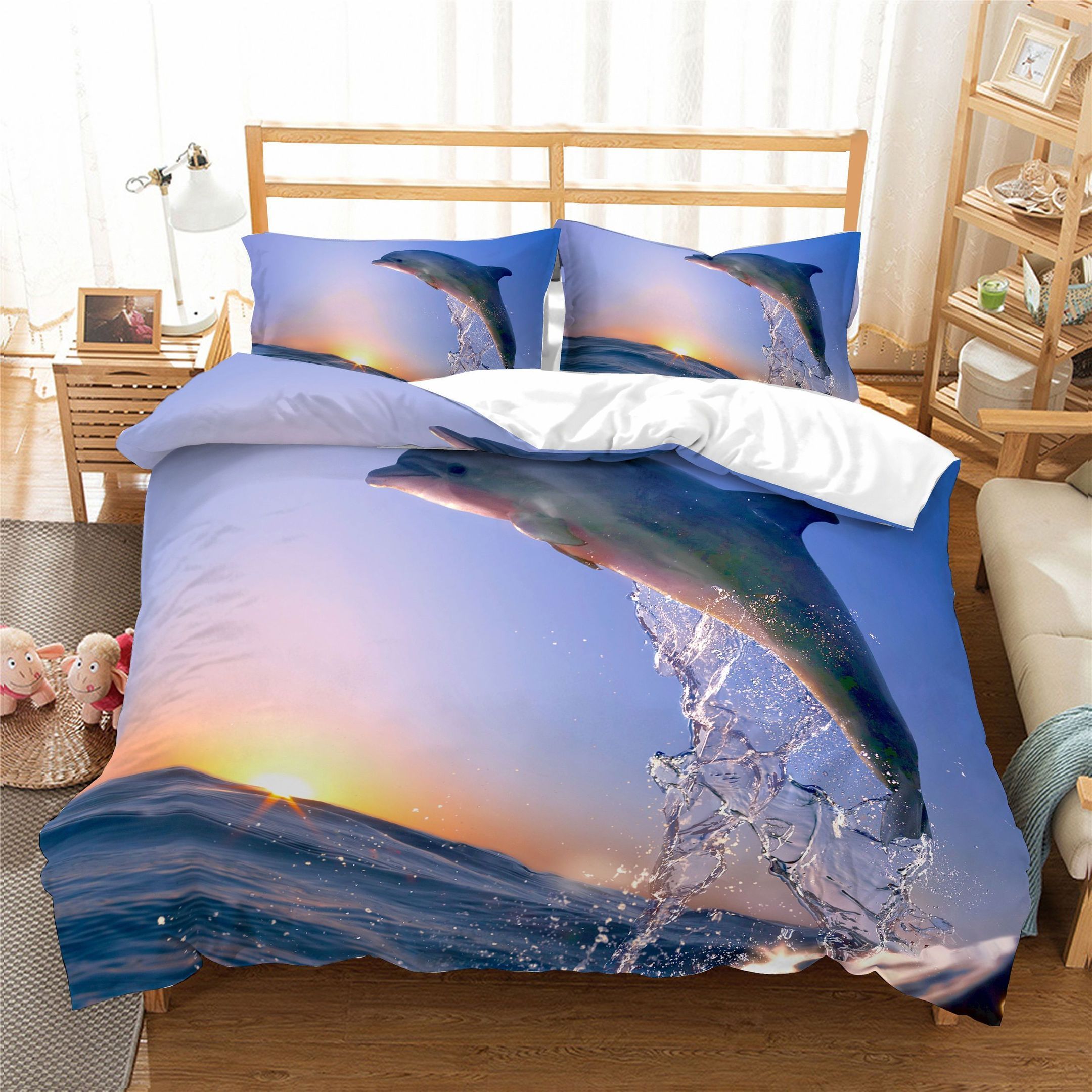 3d Dolphin Marine World Bedding Set