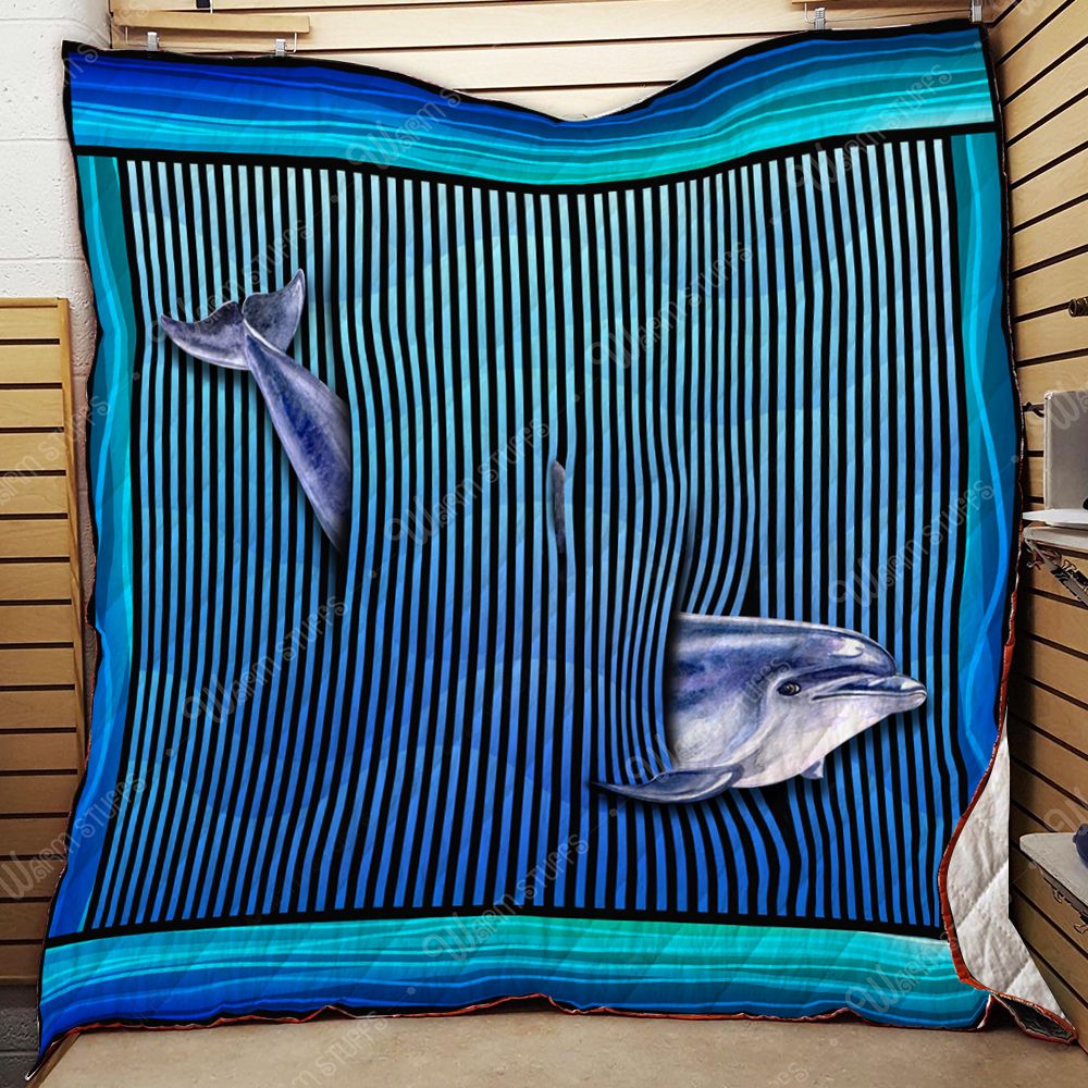 3D Dolphin Quilt Blanket Kh642 Dhc131294Dd