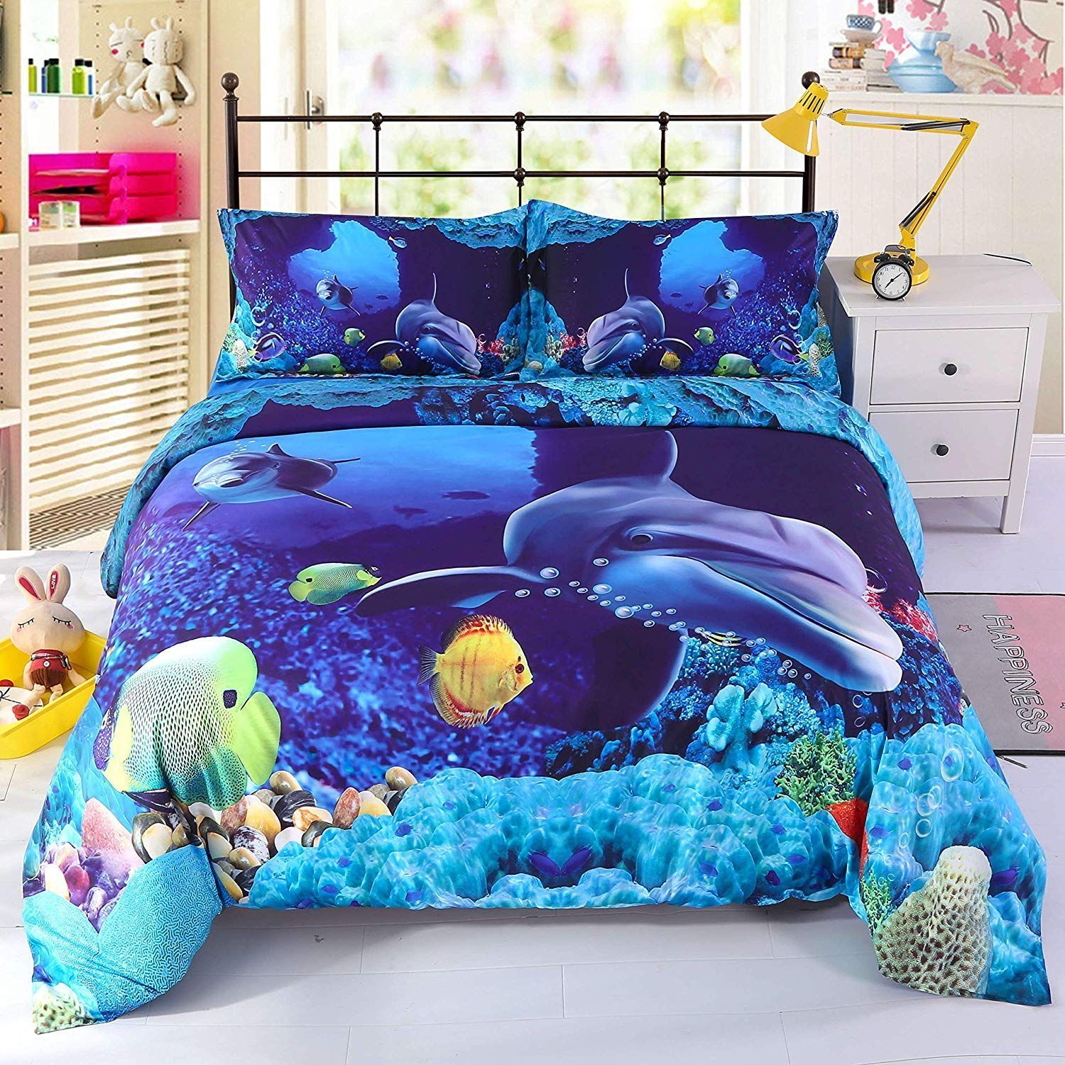 3d Dolphin Sea World Bedding Set