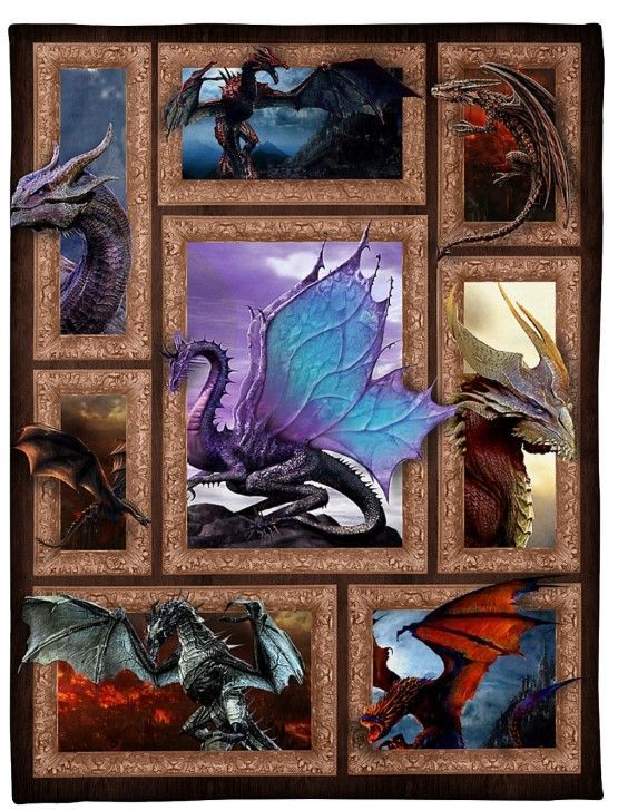 3D Dragon Sherpa Fleece Blanket