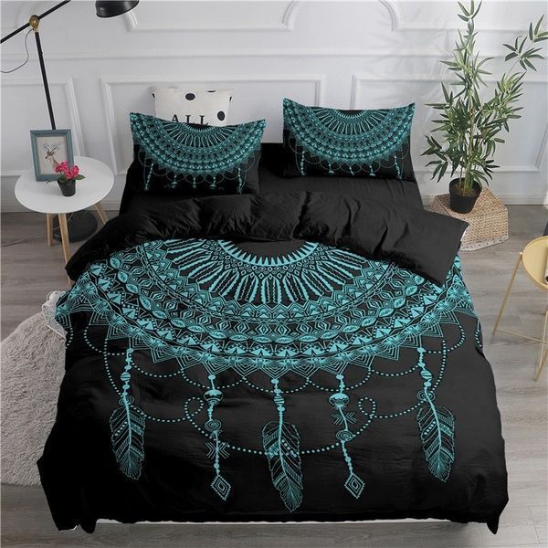 3d Dream Catcher Feather Mandala Bedding Set