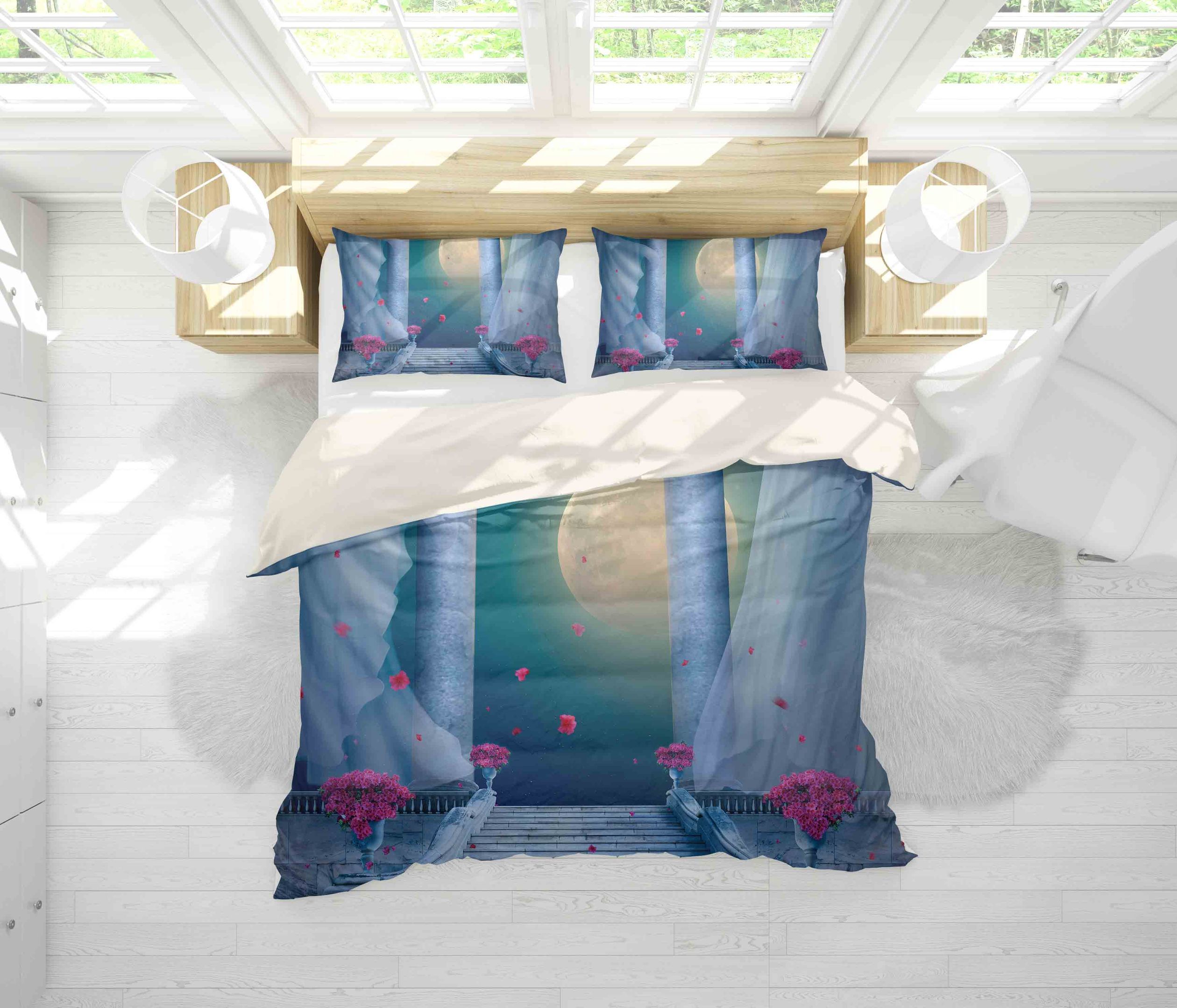 3d Dream Moon Steps Bedding Set
