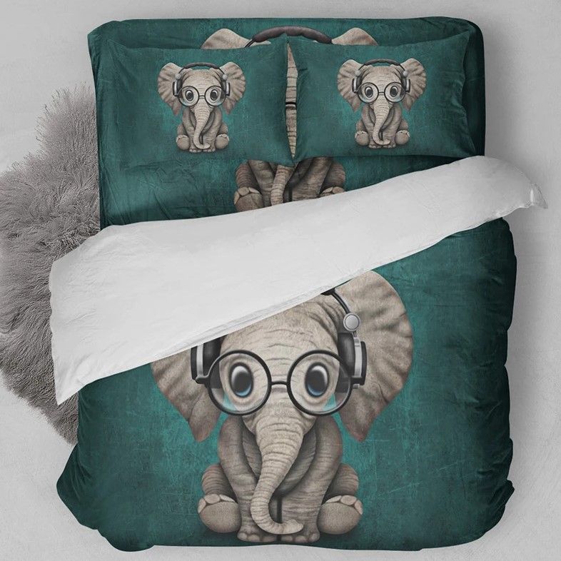 3d Elephant Bedding Set