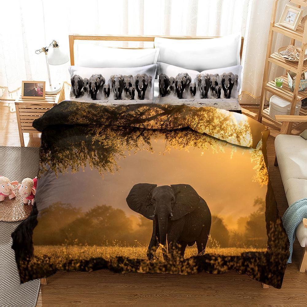 3d Elephant Dusk Bedding Set
