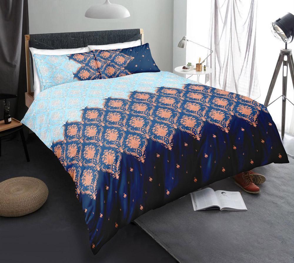 3d European Style Navy Bedding Set