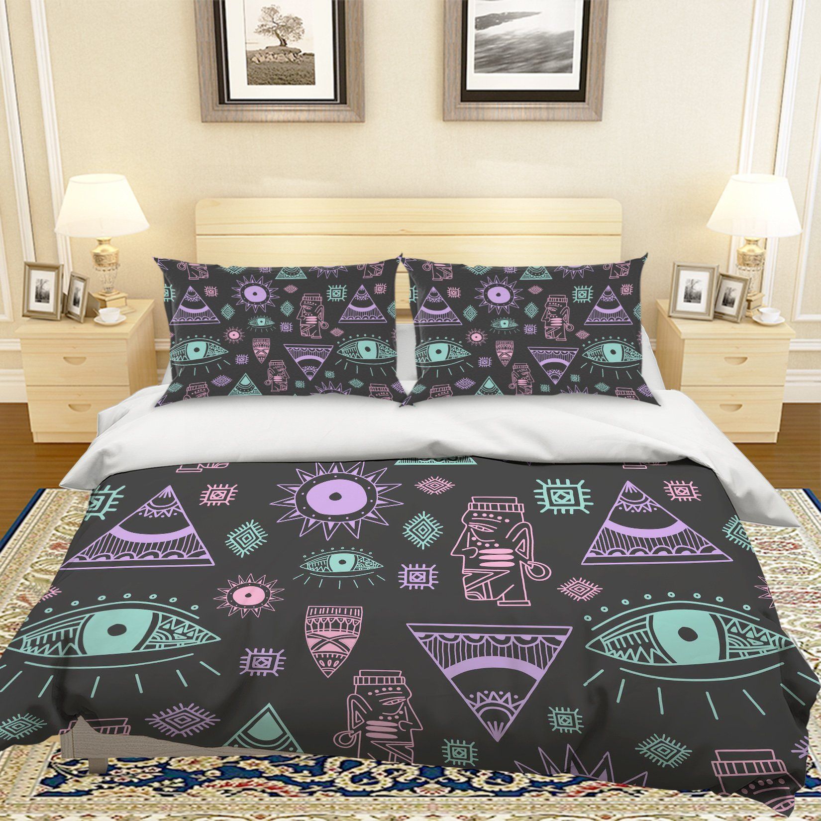 3d Eye Totem Comfortable Bedding Set