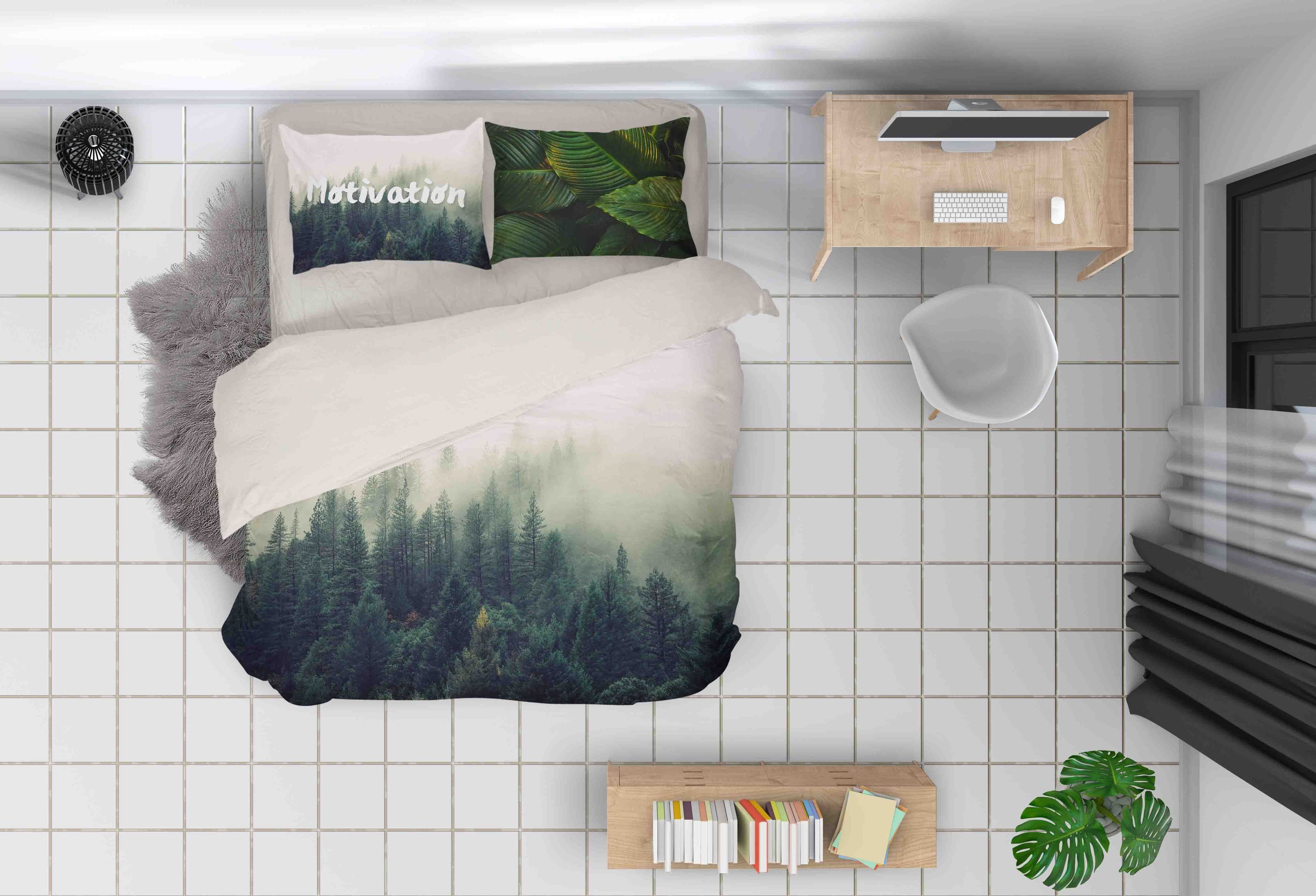 3d Fog Forest Comfortable Bedding Set