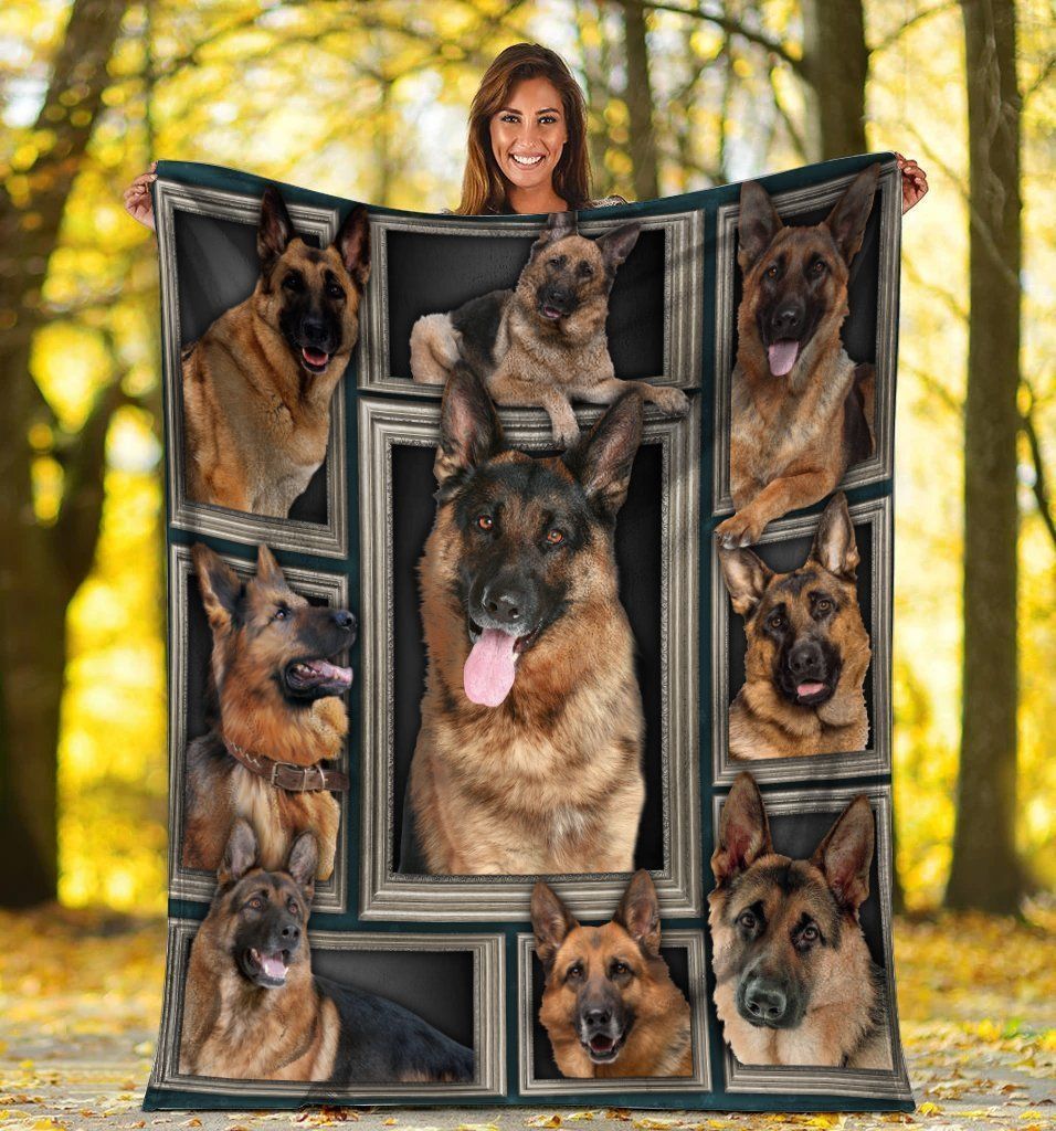 3d German Shepherd Dog Shepherd Lovers Gifts Fleece Blanket