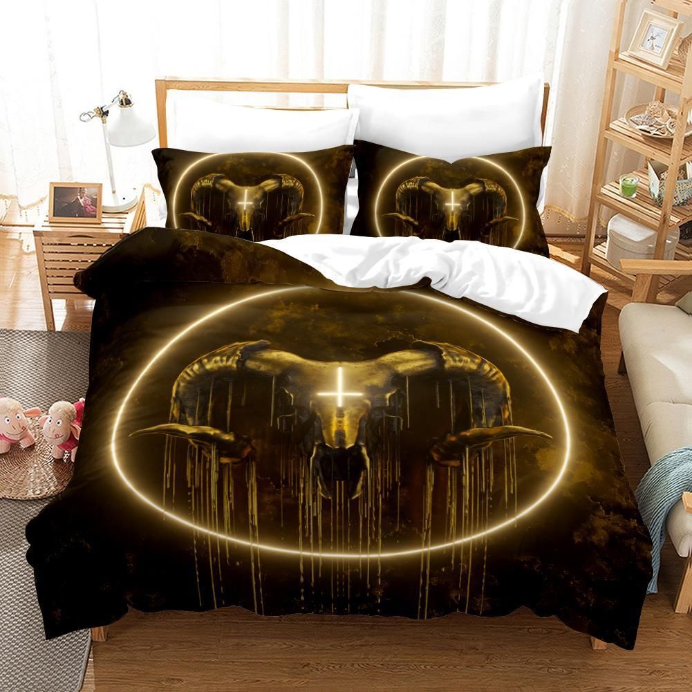 3d Goat Head Religion Bedding Set