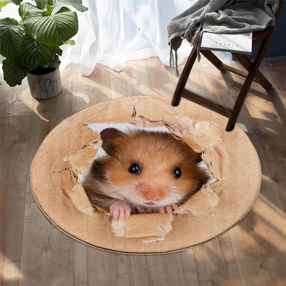 3D Hamster Round Carpet