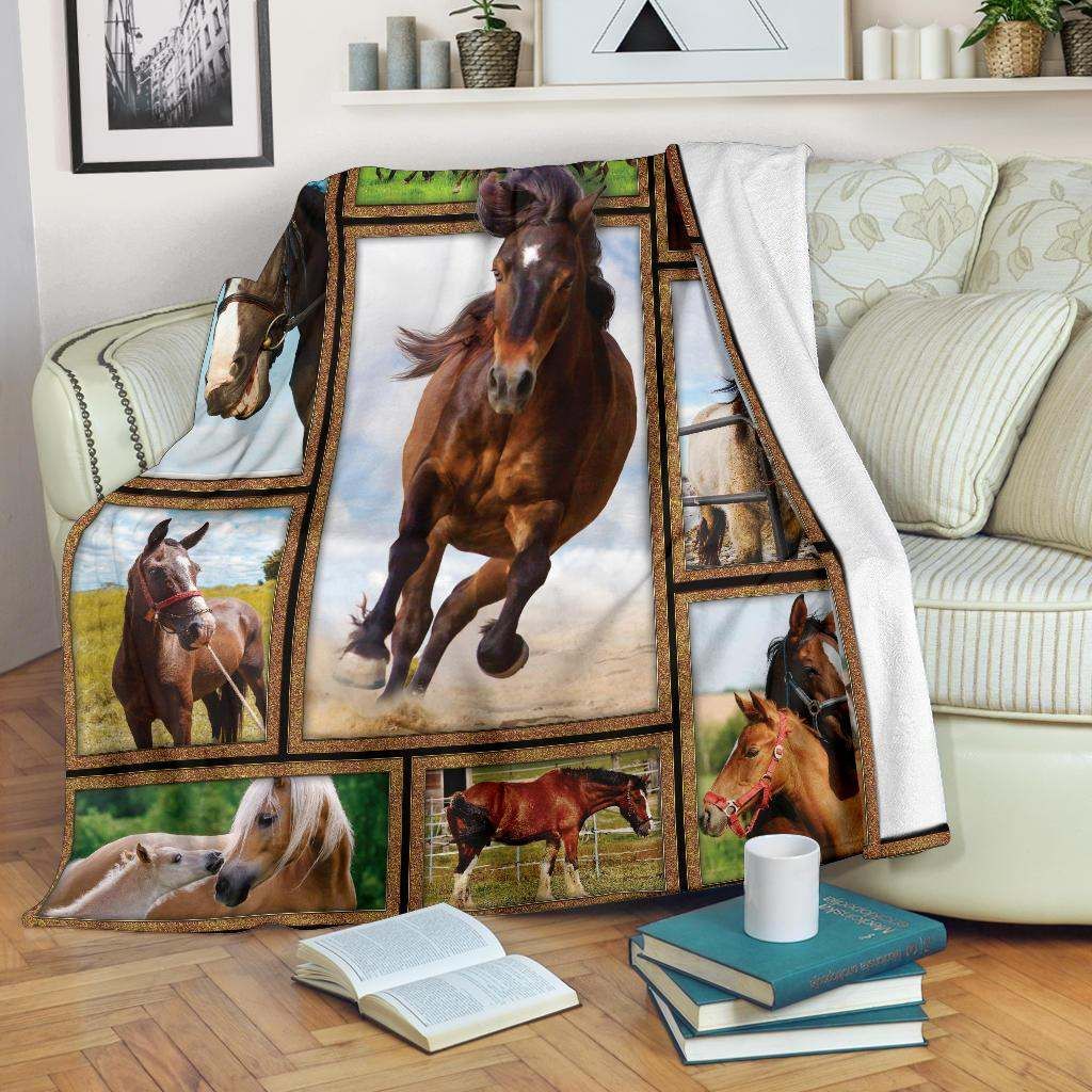 3d Horse Sherpa Fleece