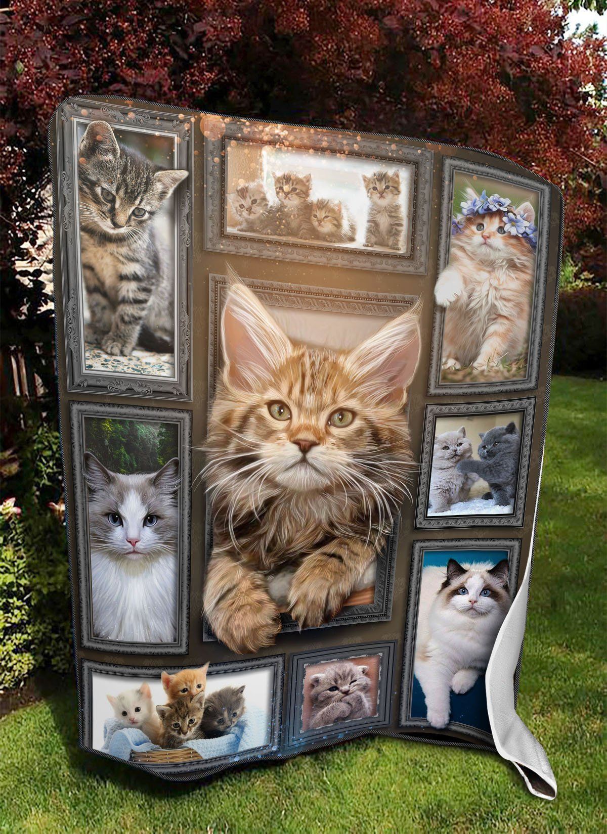 3d Huge Cat Sherpa Fleece Blanket