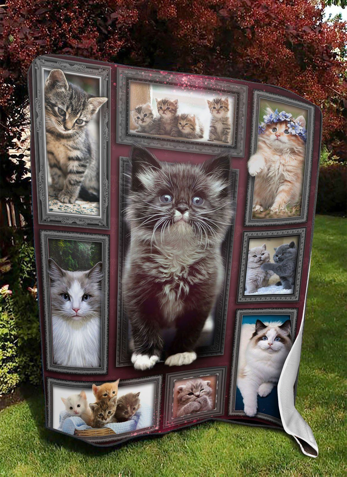3d Huge Cat Sherpa Fleece Blanket