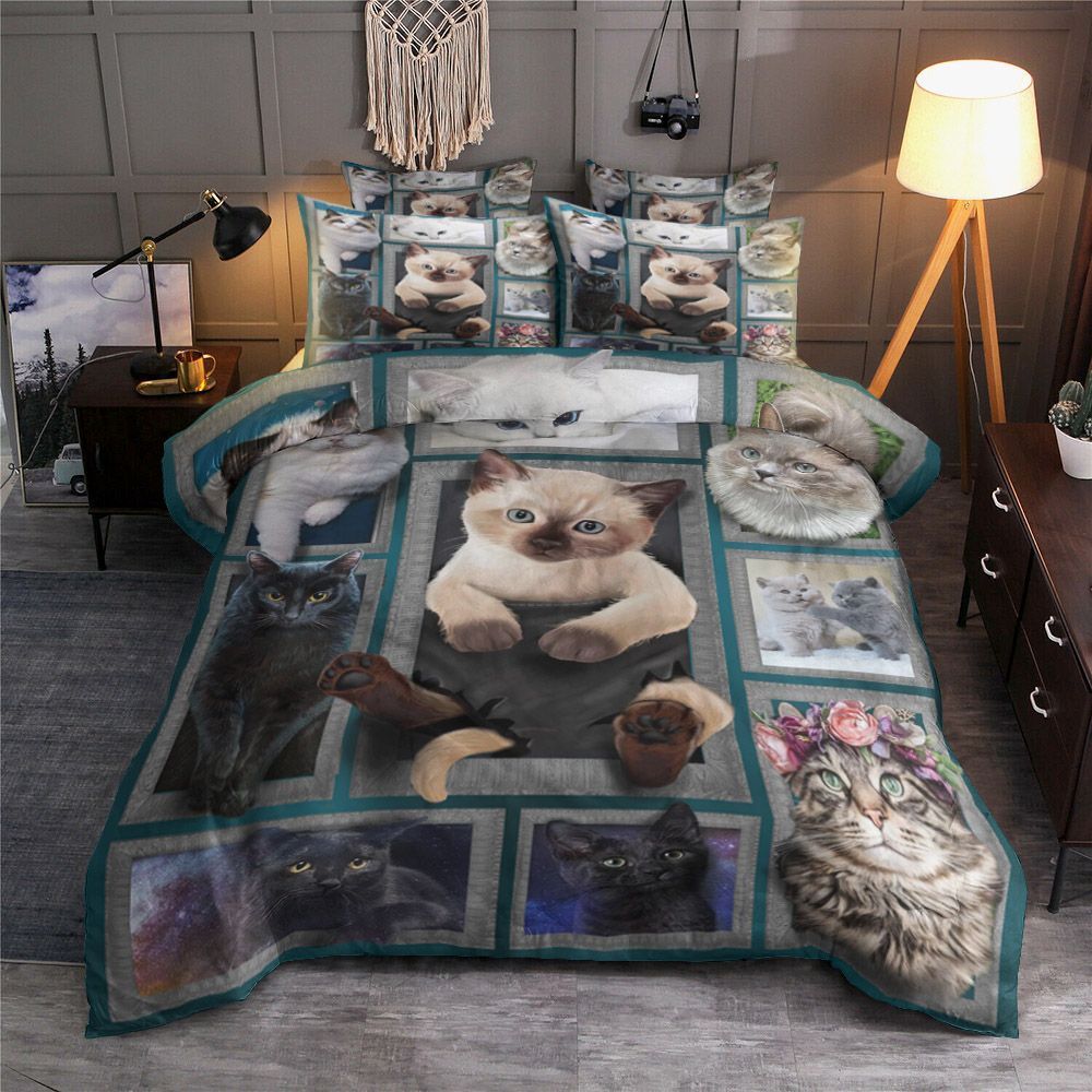 3D Huge Cat Bedding Set