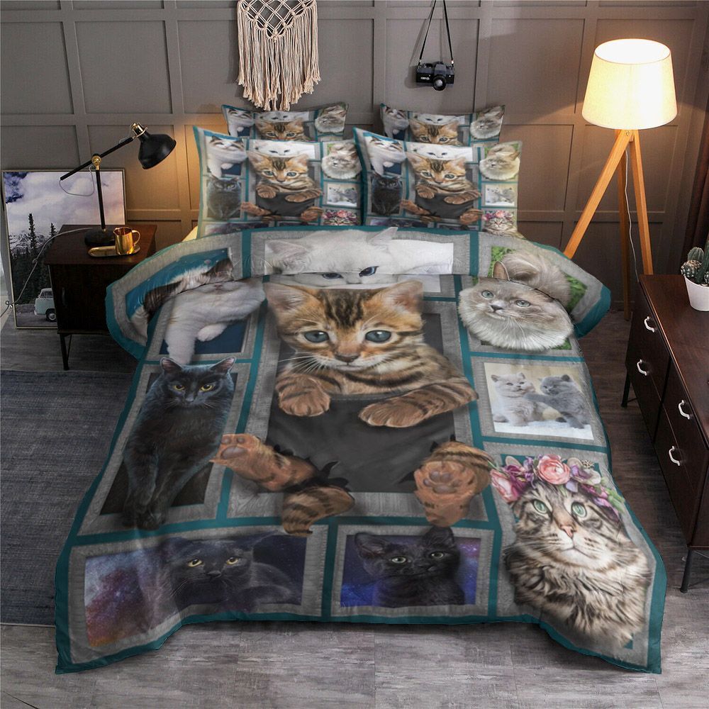 3D Huge Cat Bedding Set