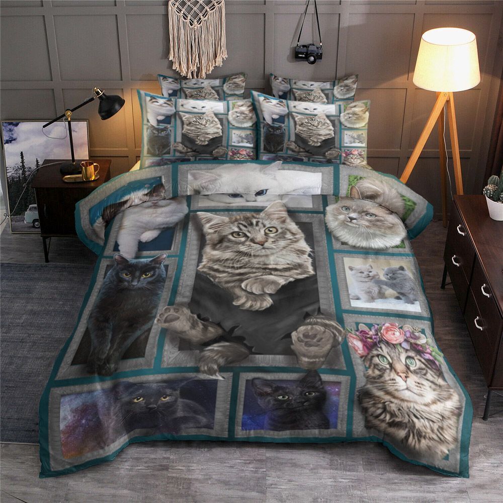 3D Huge Cat Bedding Set