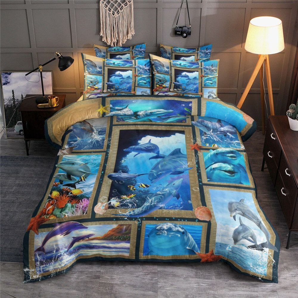 3D Huge Dolphin Bedding Set