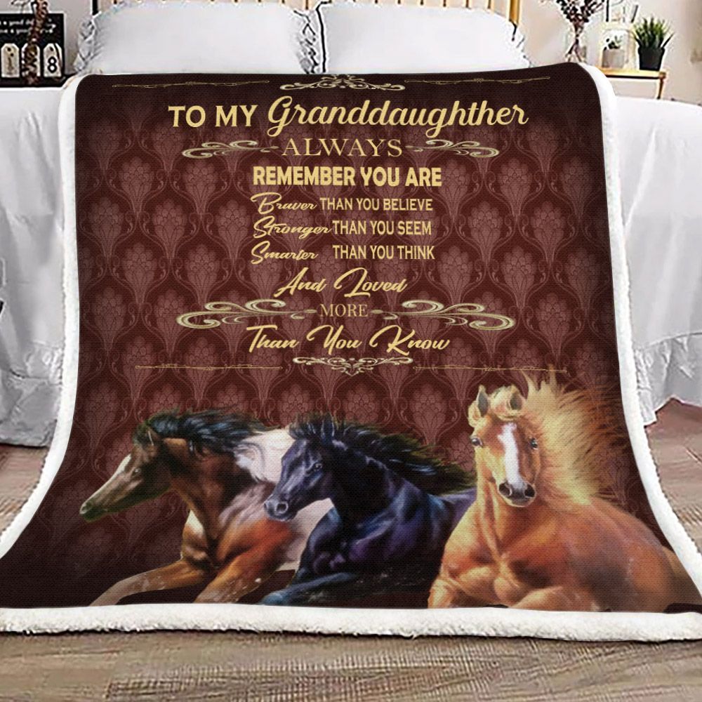 3d Huge Horse Sherpa Fleece Blanket