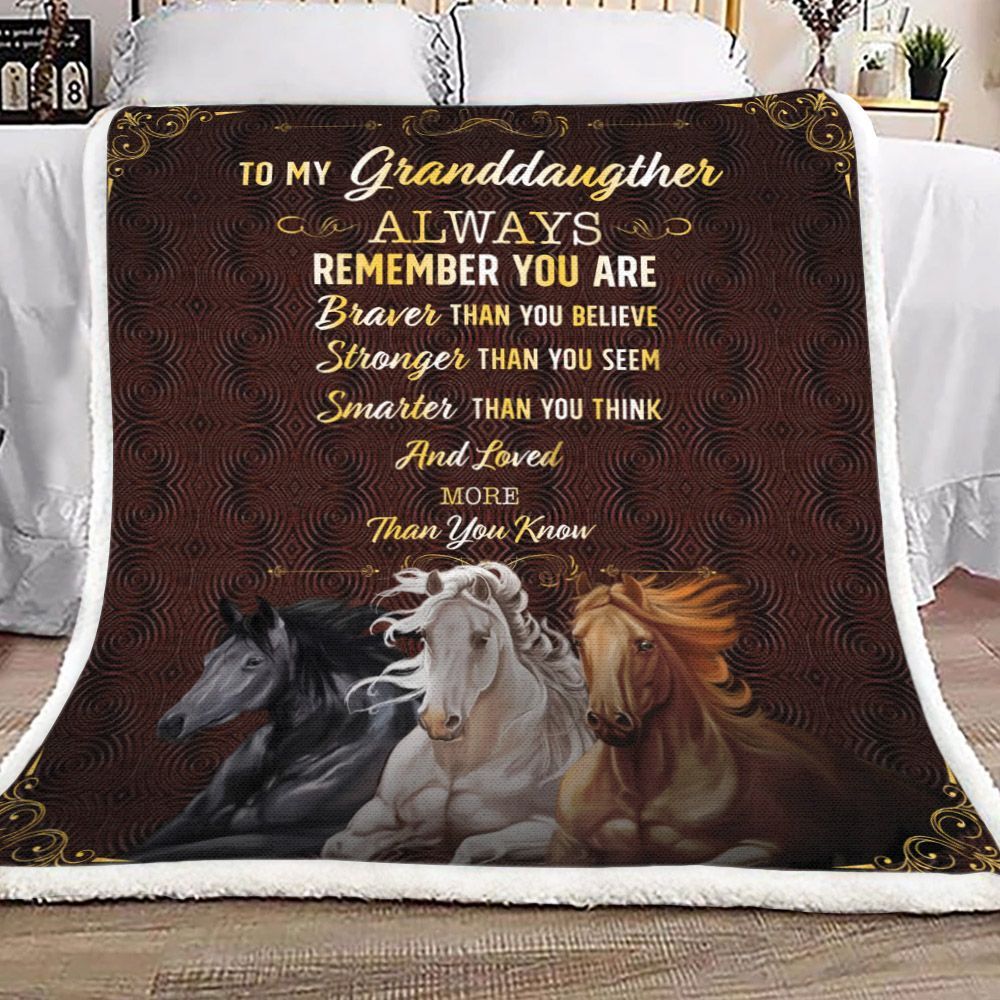 3d Huge Horse Sherpa Fleece Blanket