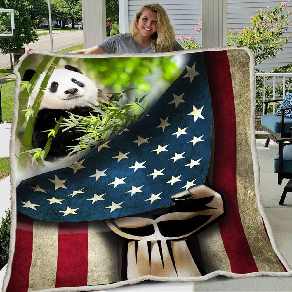 3d Huge Us Panda Blanket