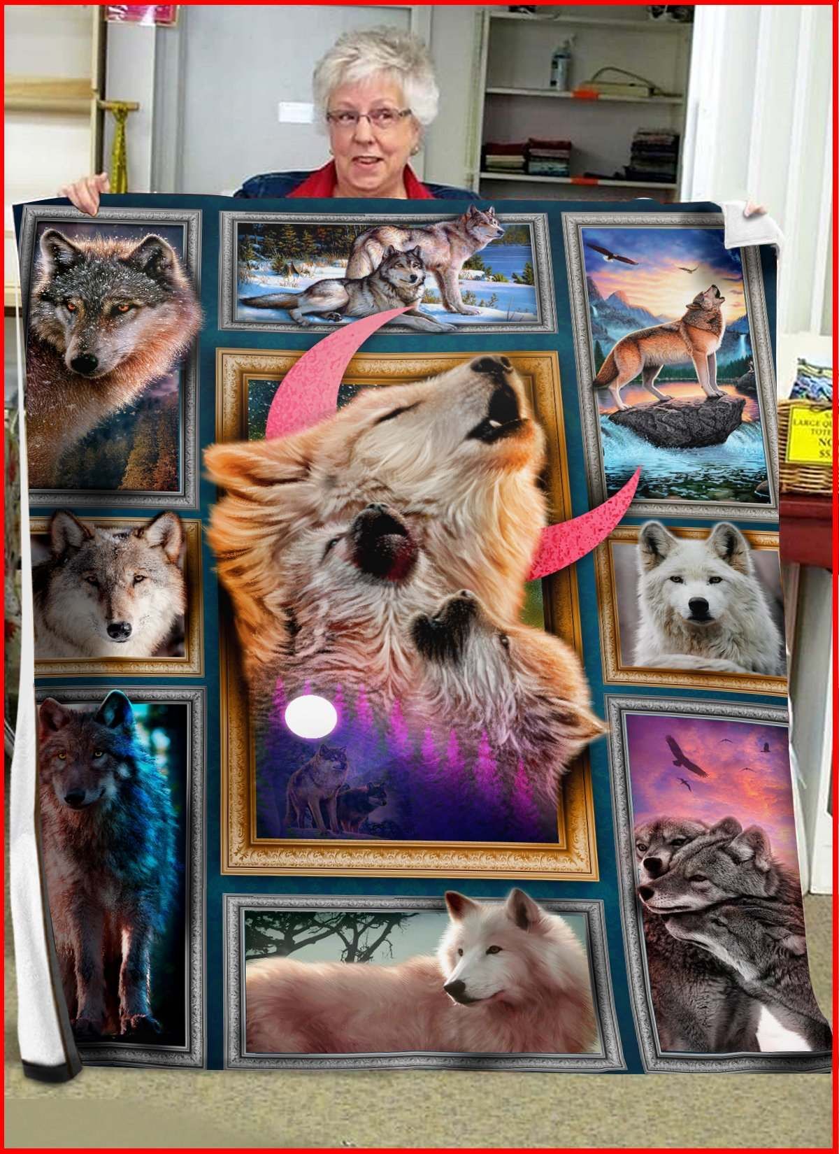 3D Huge Wolf Blanket D1 DHC27112271DD