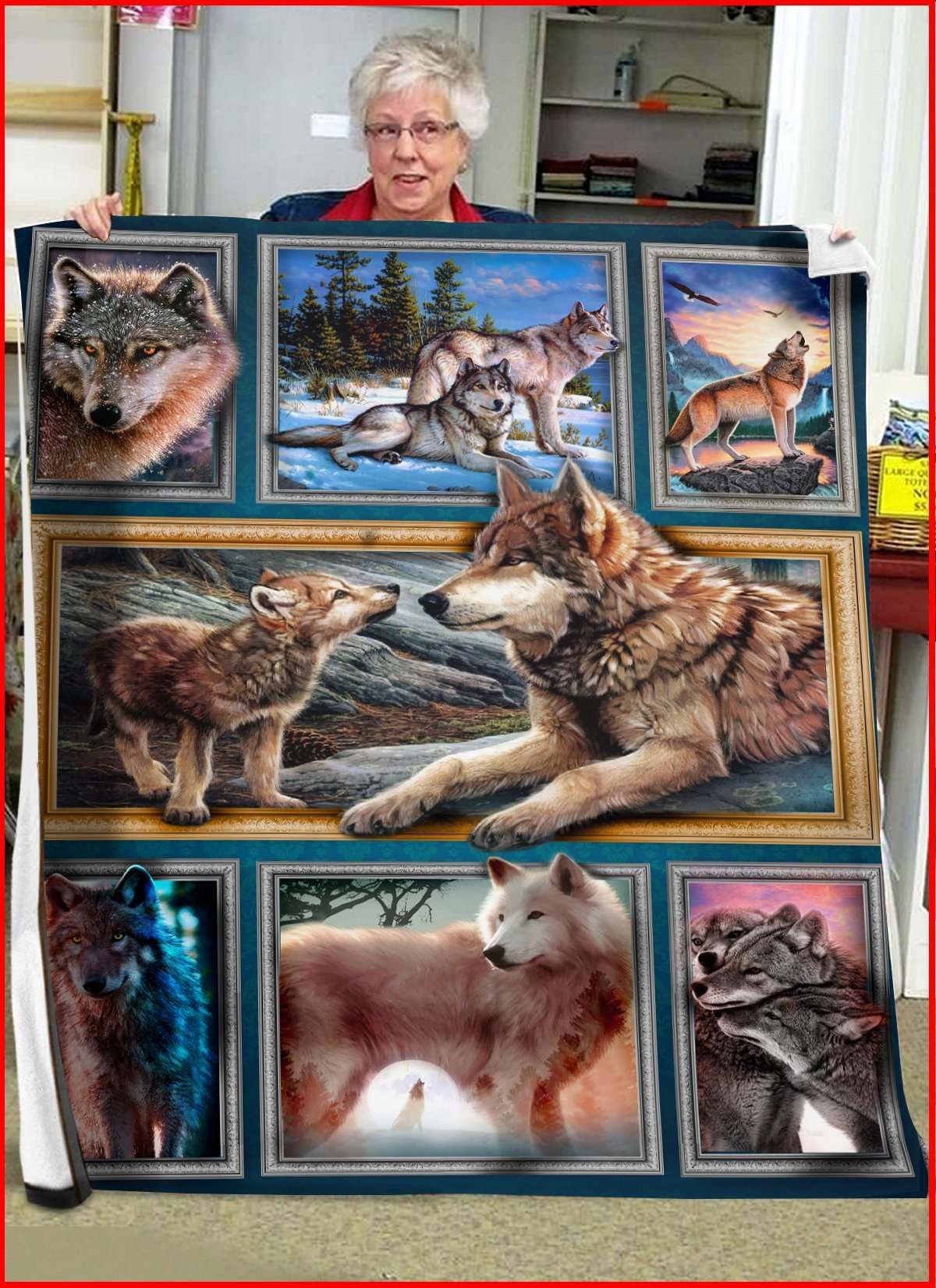 3D Huge Wolf Blanket D1 DHC27112277DD