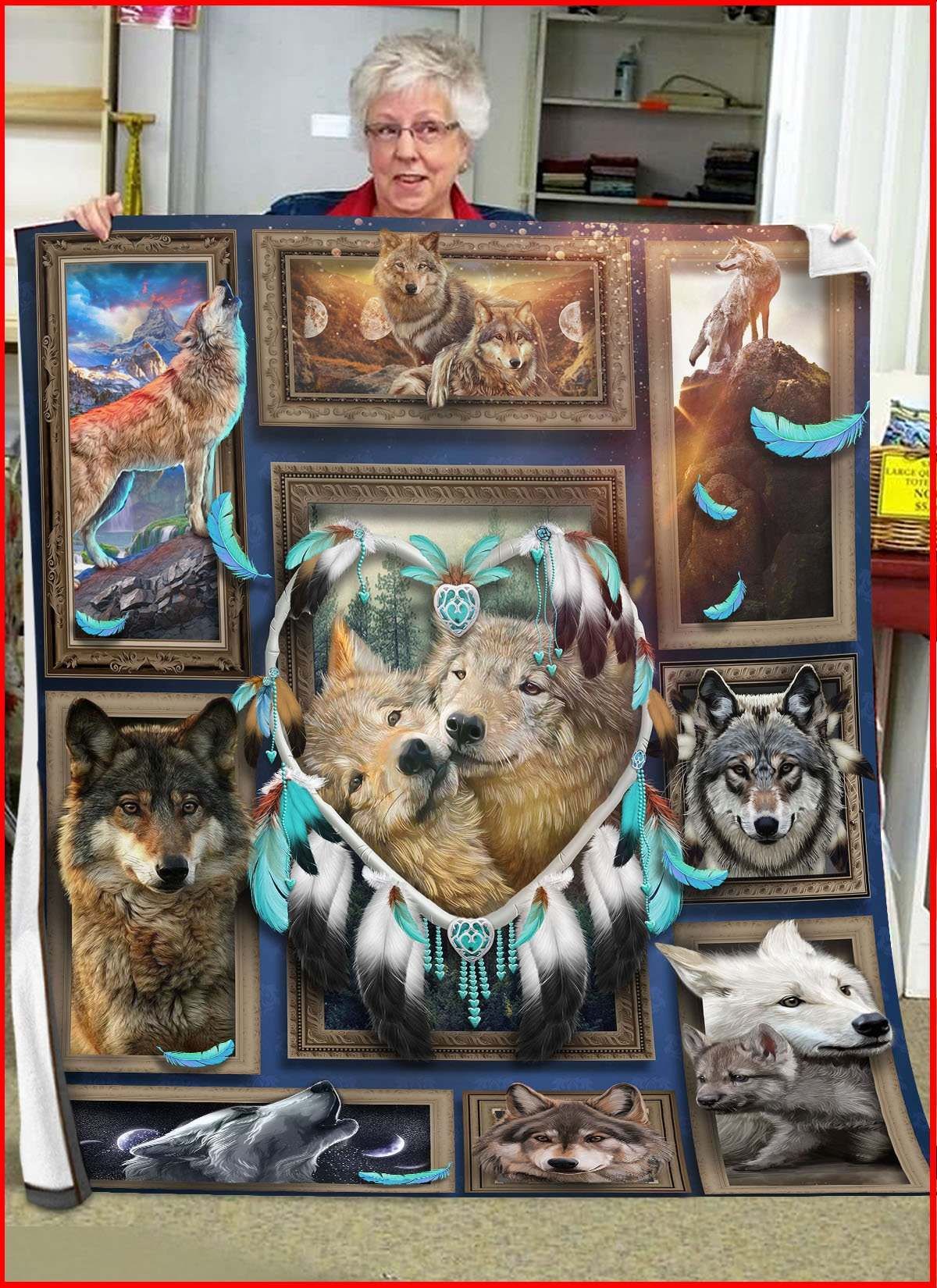 3D Huge Wolf Blanket D1 DHC27112303DD
