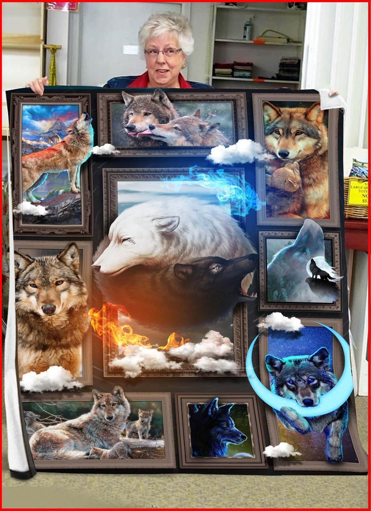 3D Huge Wolf Blanket D1 DHC27112309DD