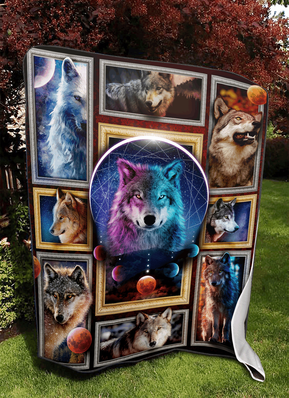 3D Huge Wolf Blanket D1 DHC27112329DD