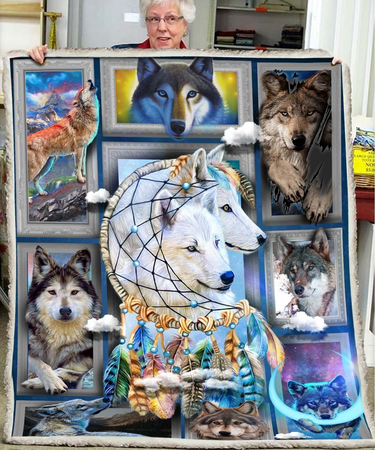 3D Huge Wolf Blanket DHC27112256DD