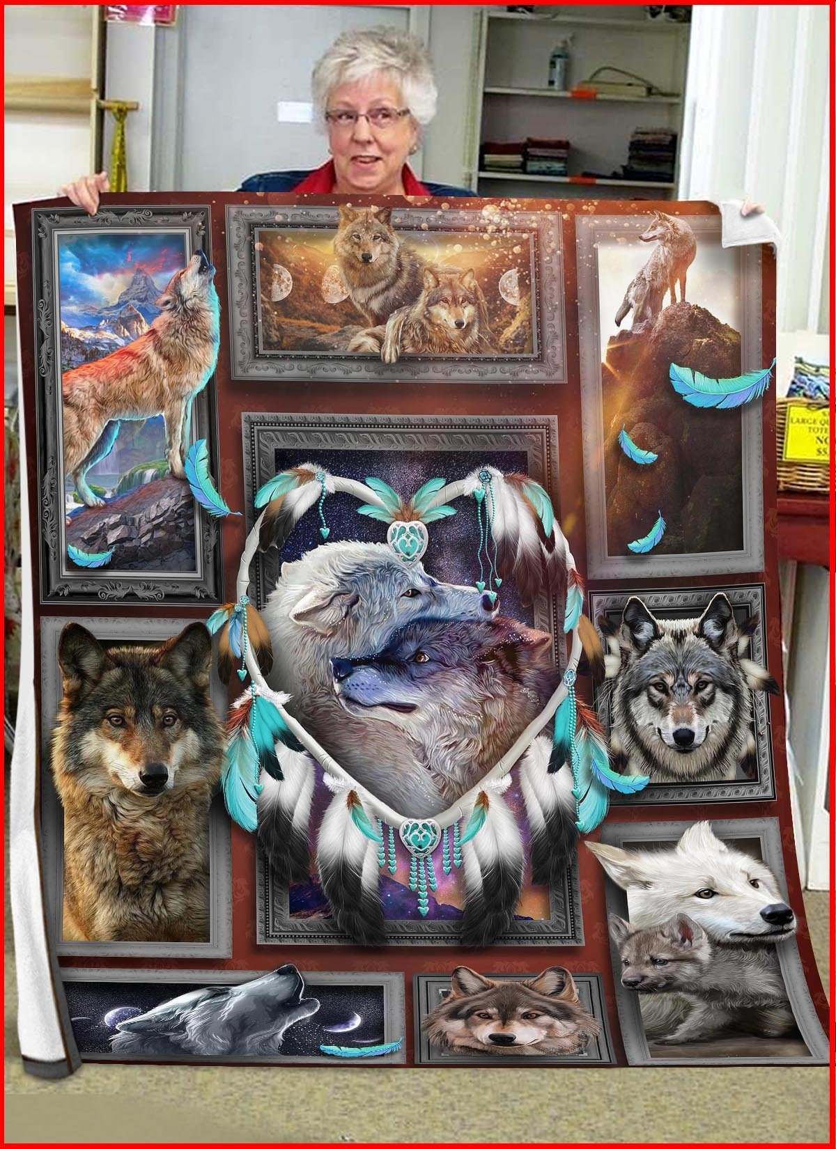 3D Huge Wolf Blanket DHC27112322DD