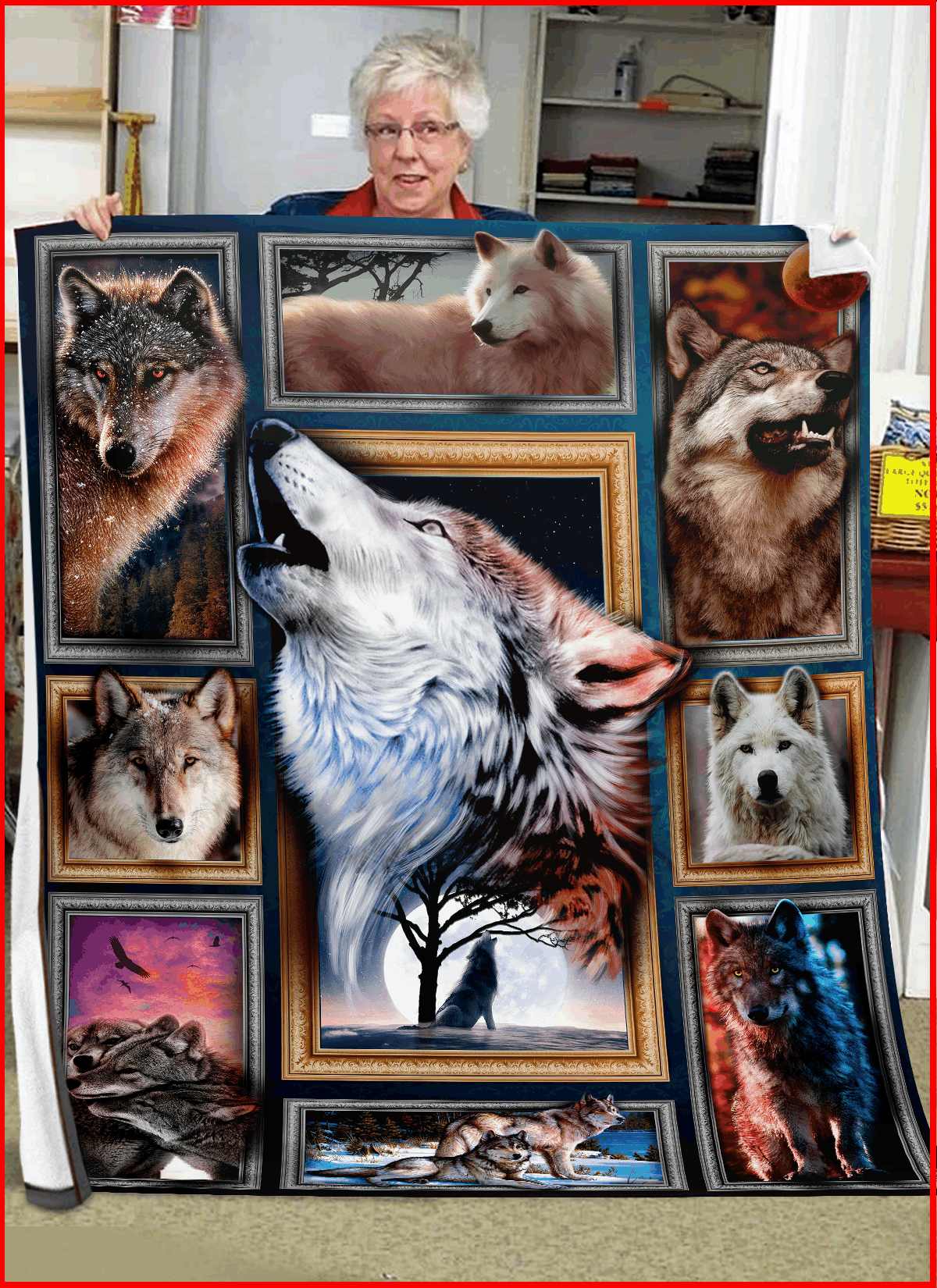 3D Huge Wolf Blanket DHC27112323DD