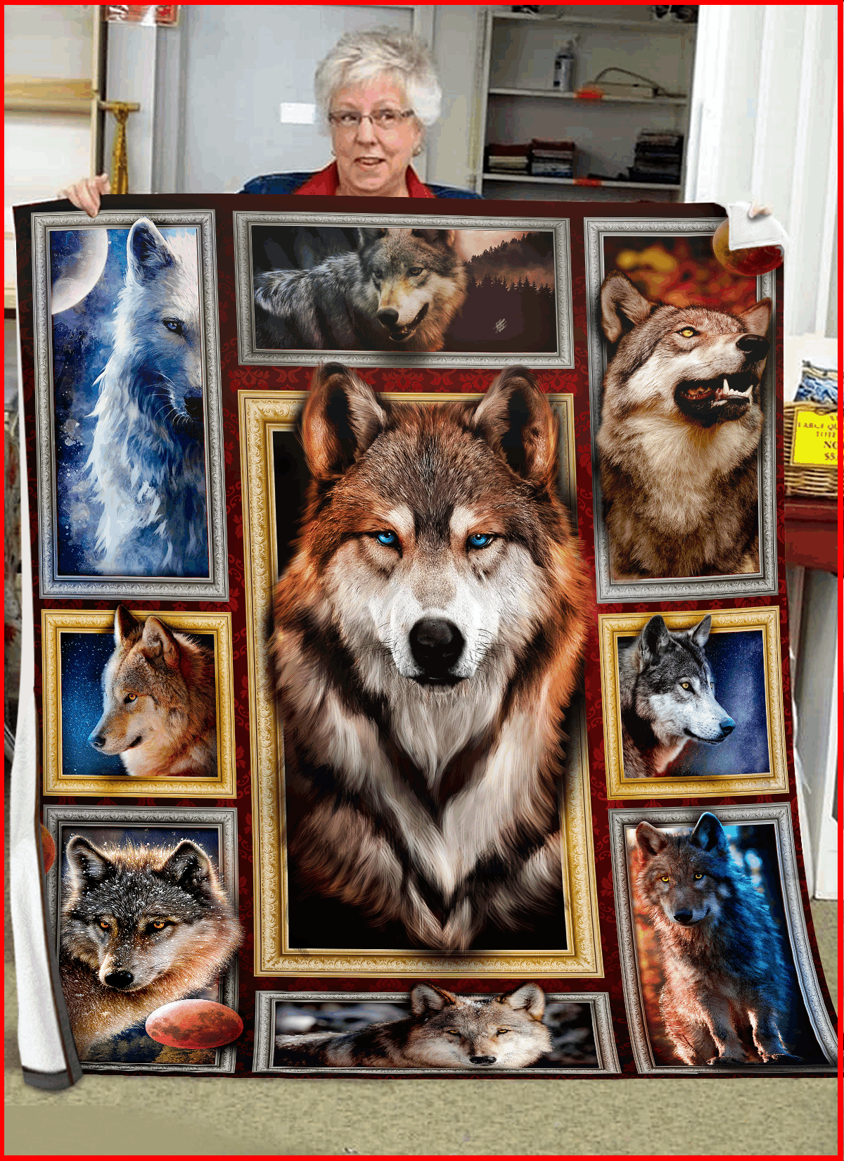3D Huge Wolf Blanket DHC27112332DD
