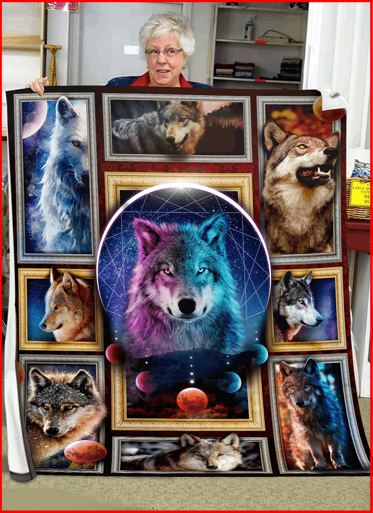 3D Huge Wolf Blanket DHC27112333DD