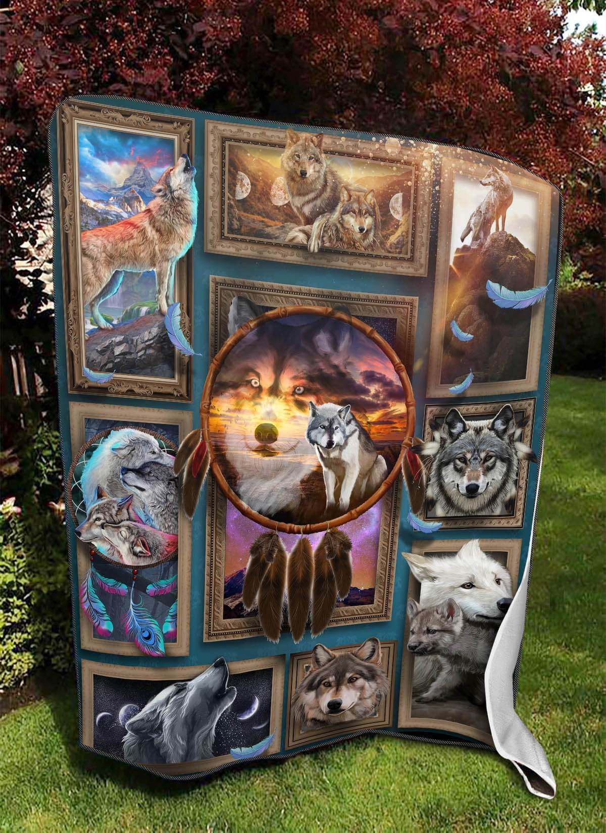 3D Huge Wolf Blanket DHC27112344DD