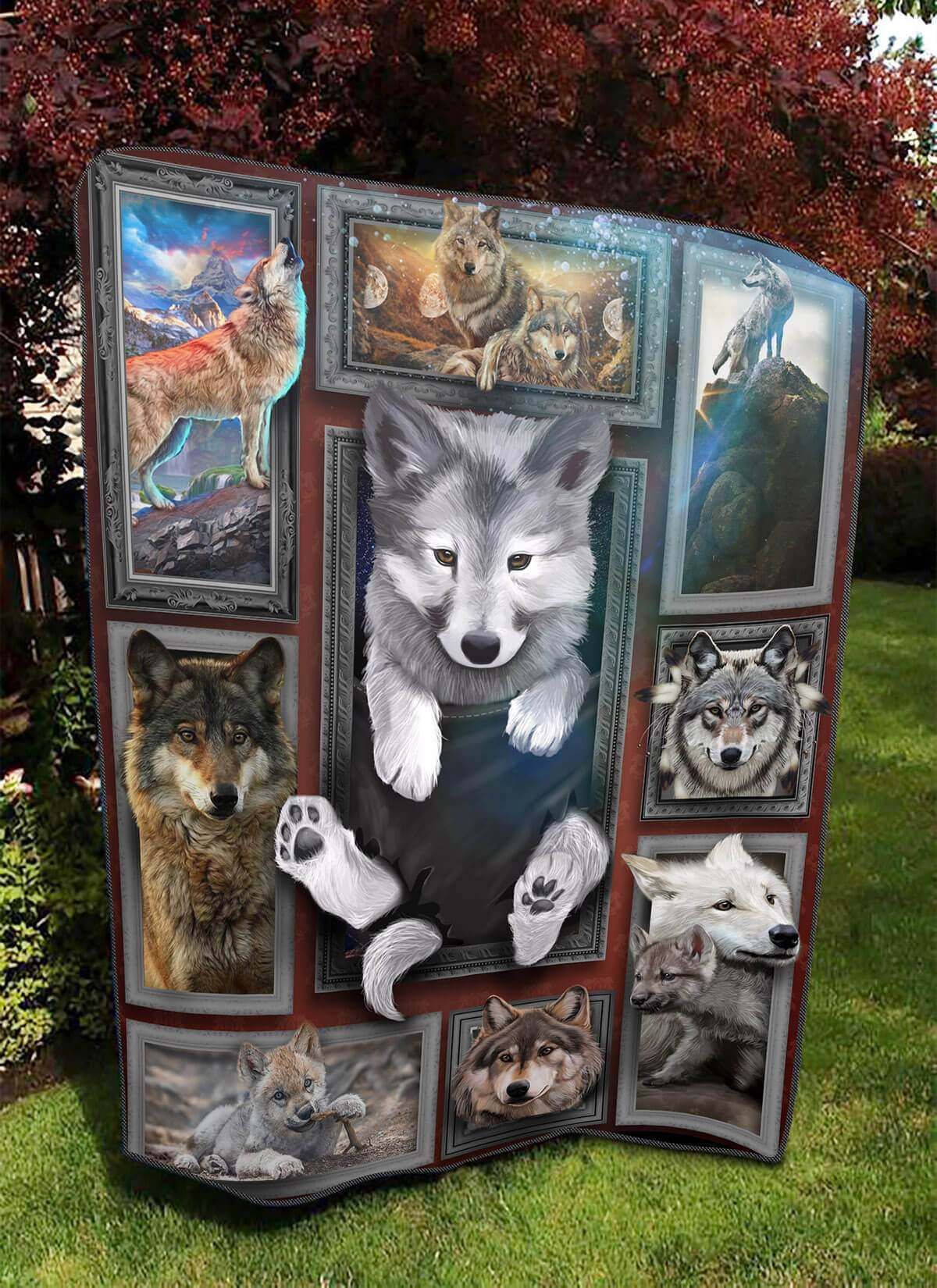 3D Huge Wolf Blanket DHC27112352DD