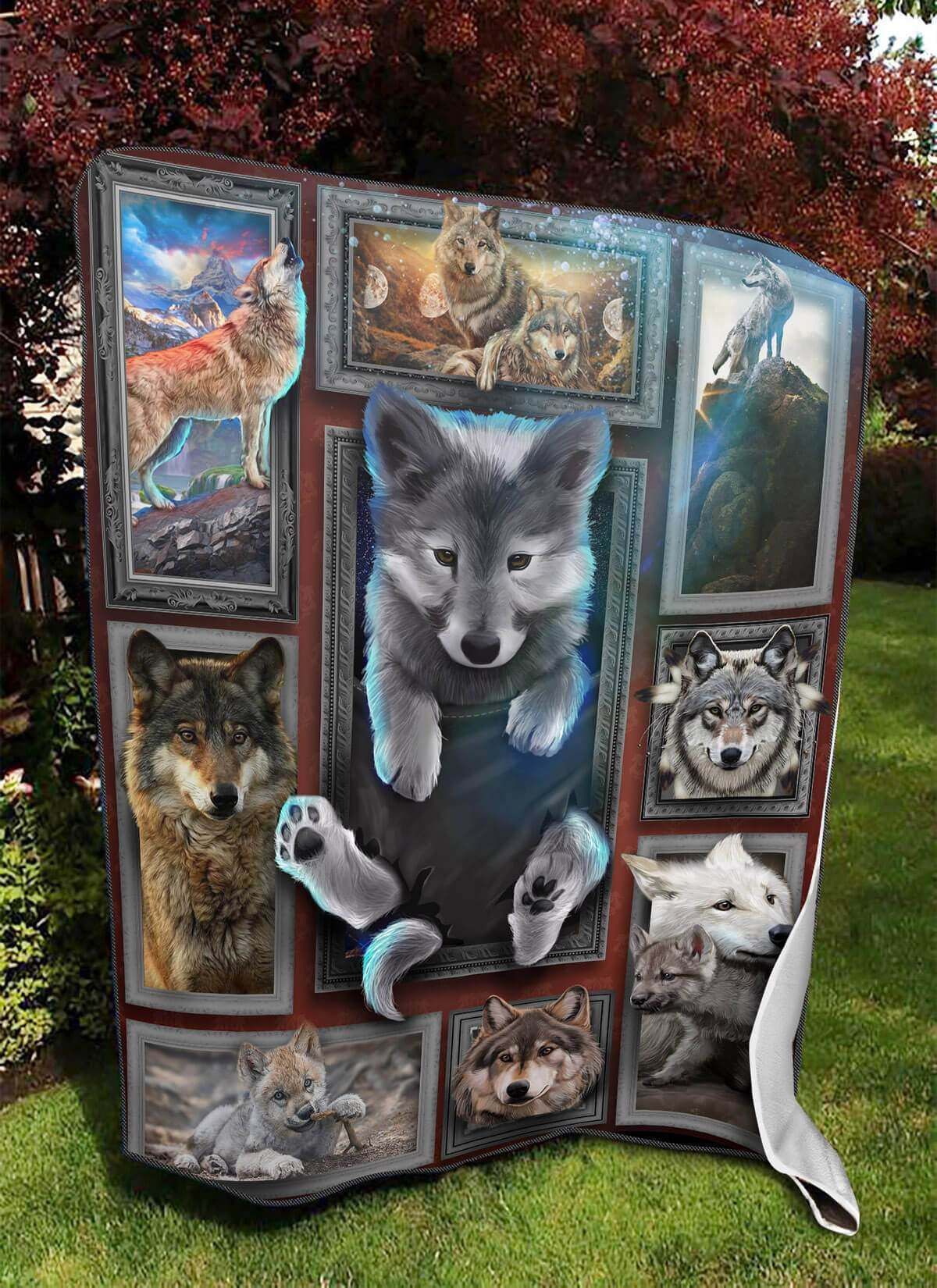 3D Huge Wolf Blanket DHC27112353DD