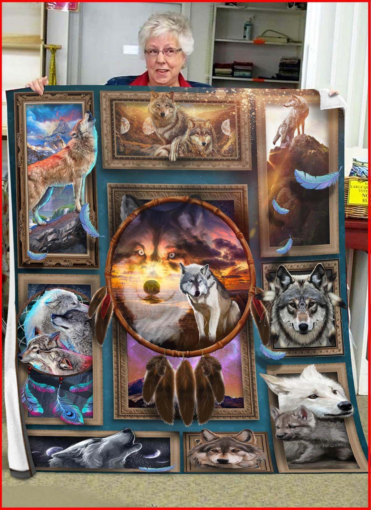 3D Huge Wolf Blanket DHC27112356DD