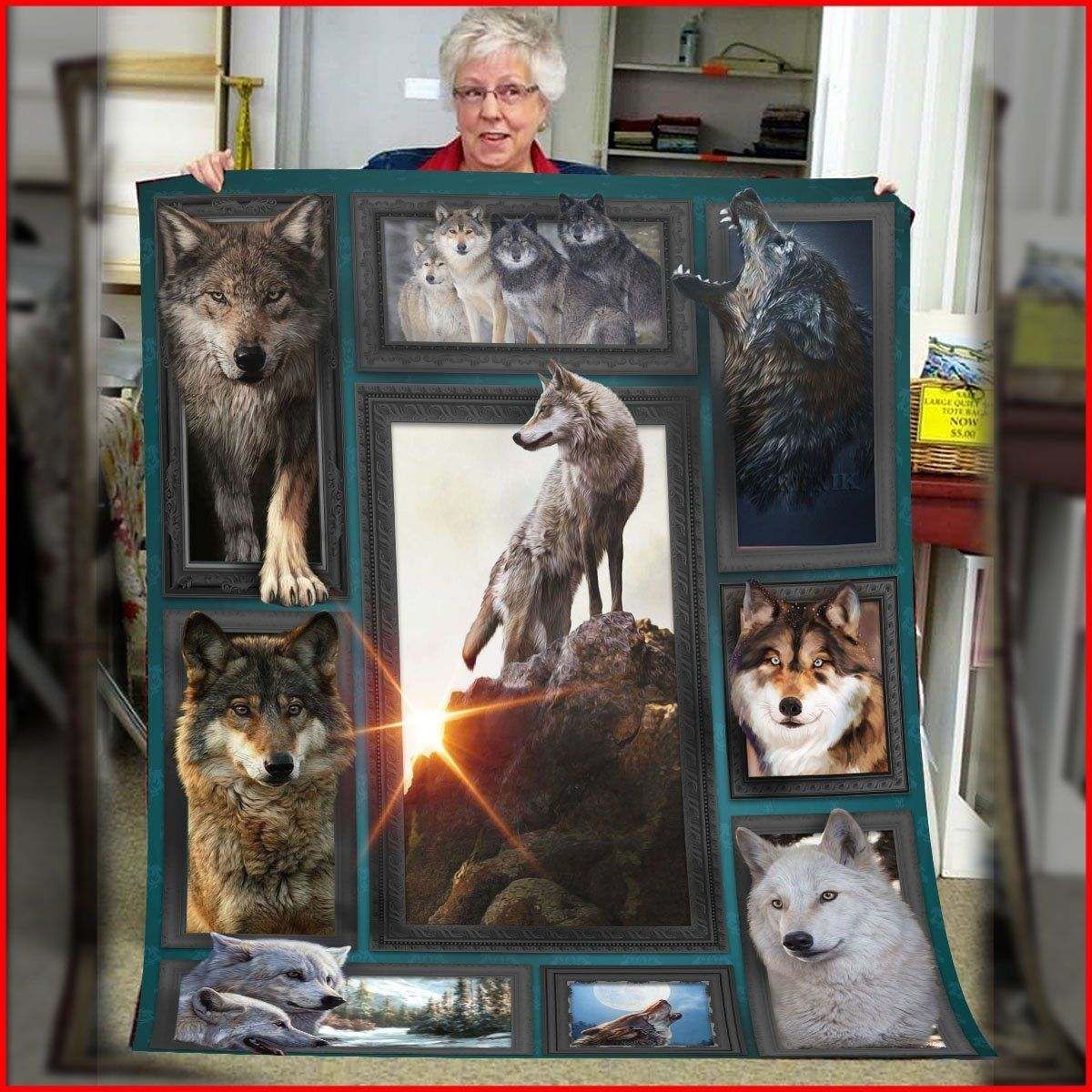 3D Huge Wolf Blanket DHC27112374DD