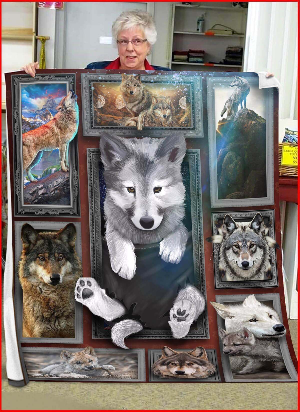 3D Huge Wolf Blanket U2 DHC27112347DD